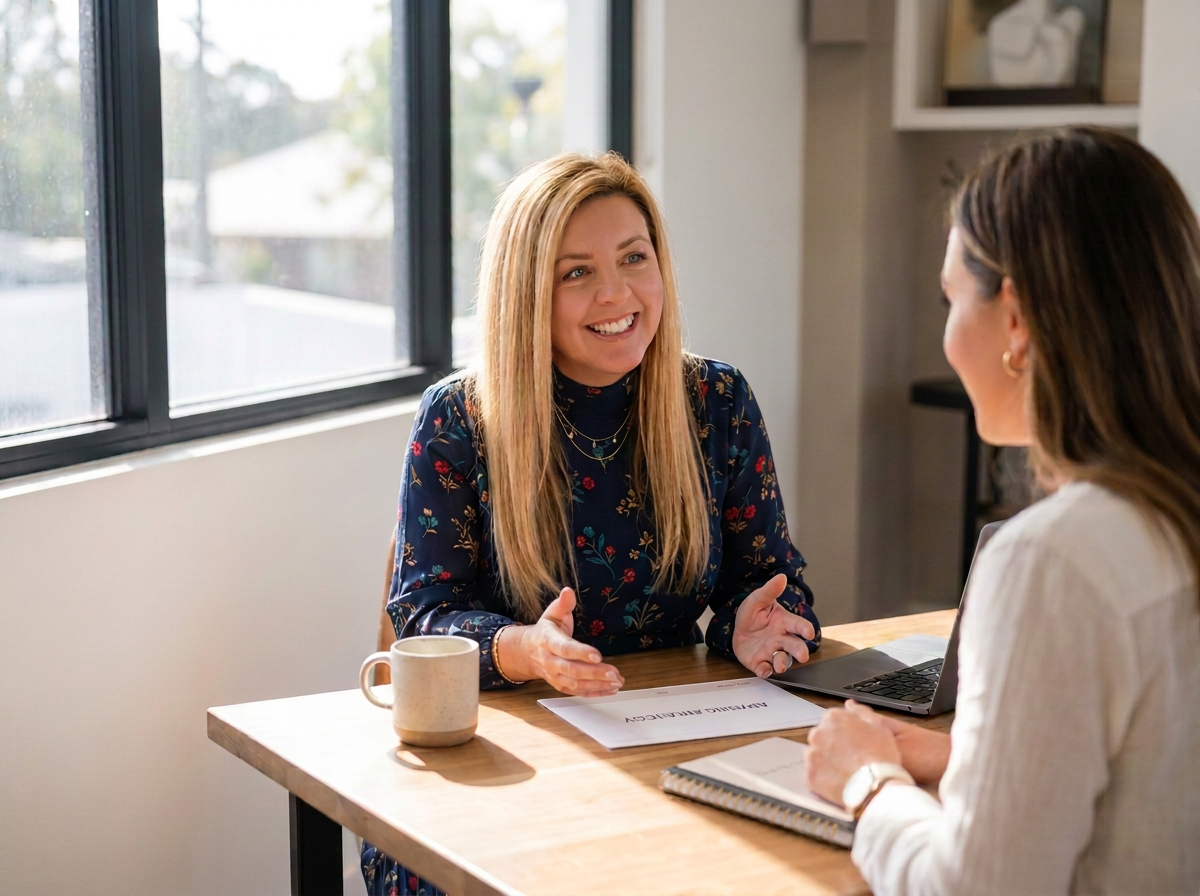 Anchor 31 founder in a client brand strategy session